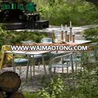 Outdoor solid wood phenolic compact laminate table